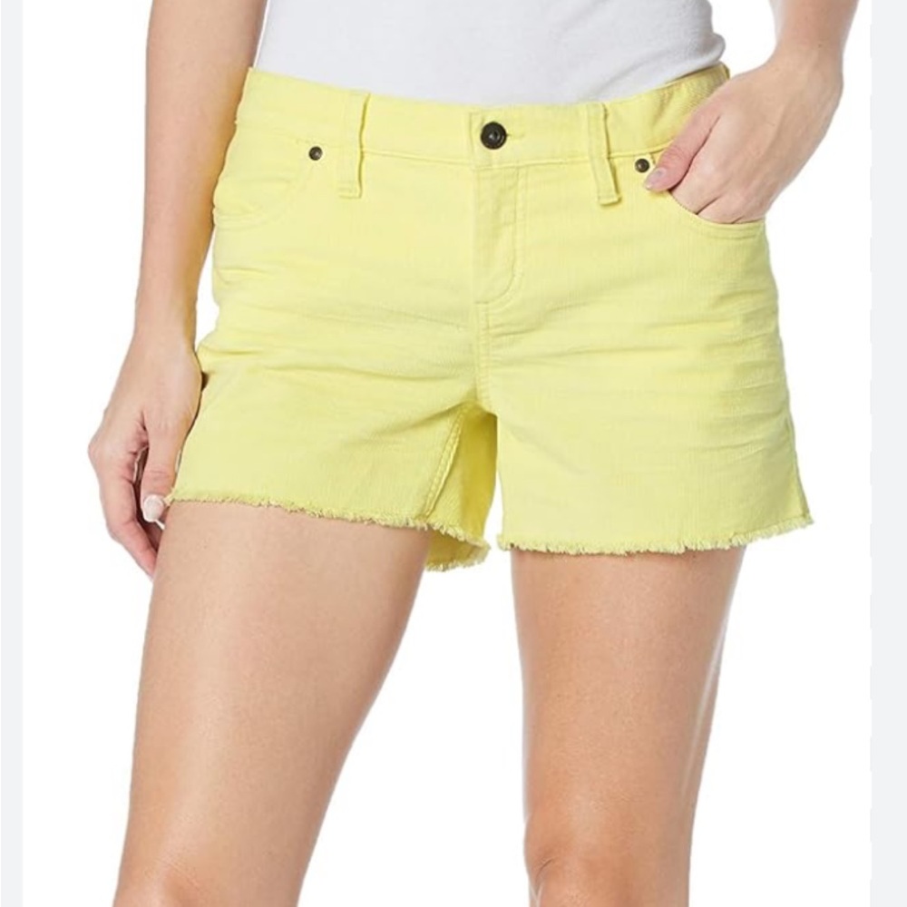 Carve Designs citron yellow corduroy shorts size 14